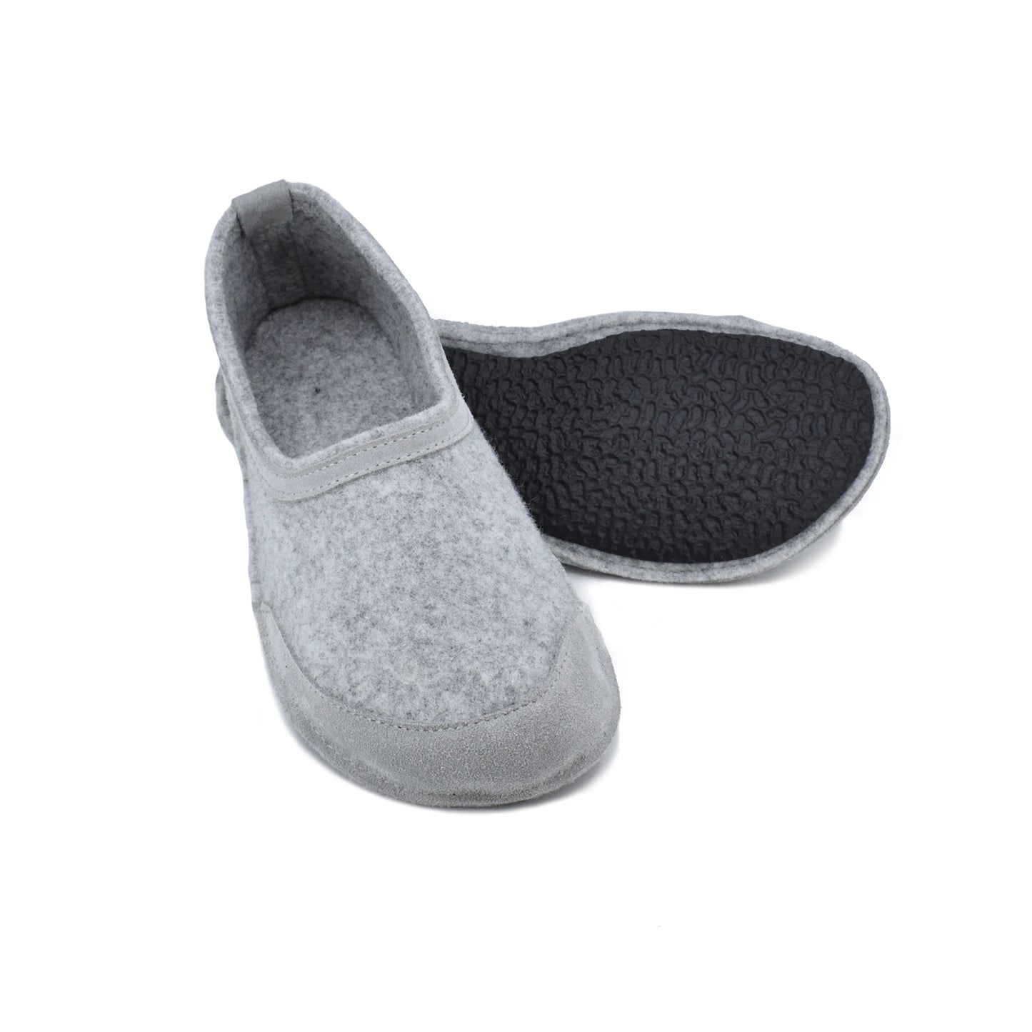 Omaking - Tossun Grey - zapatillas de casa barefoot fieltro-Oma King-Cacles Barefoot-Tienda de calzado barefoot respetuoso minimalista