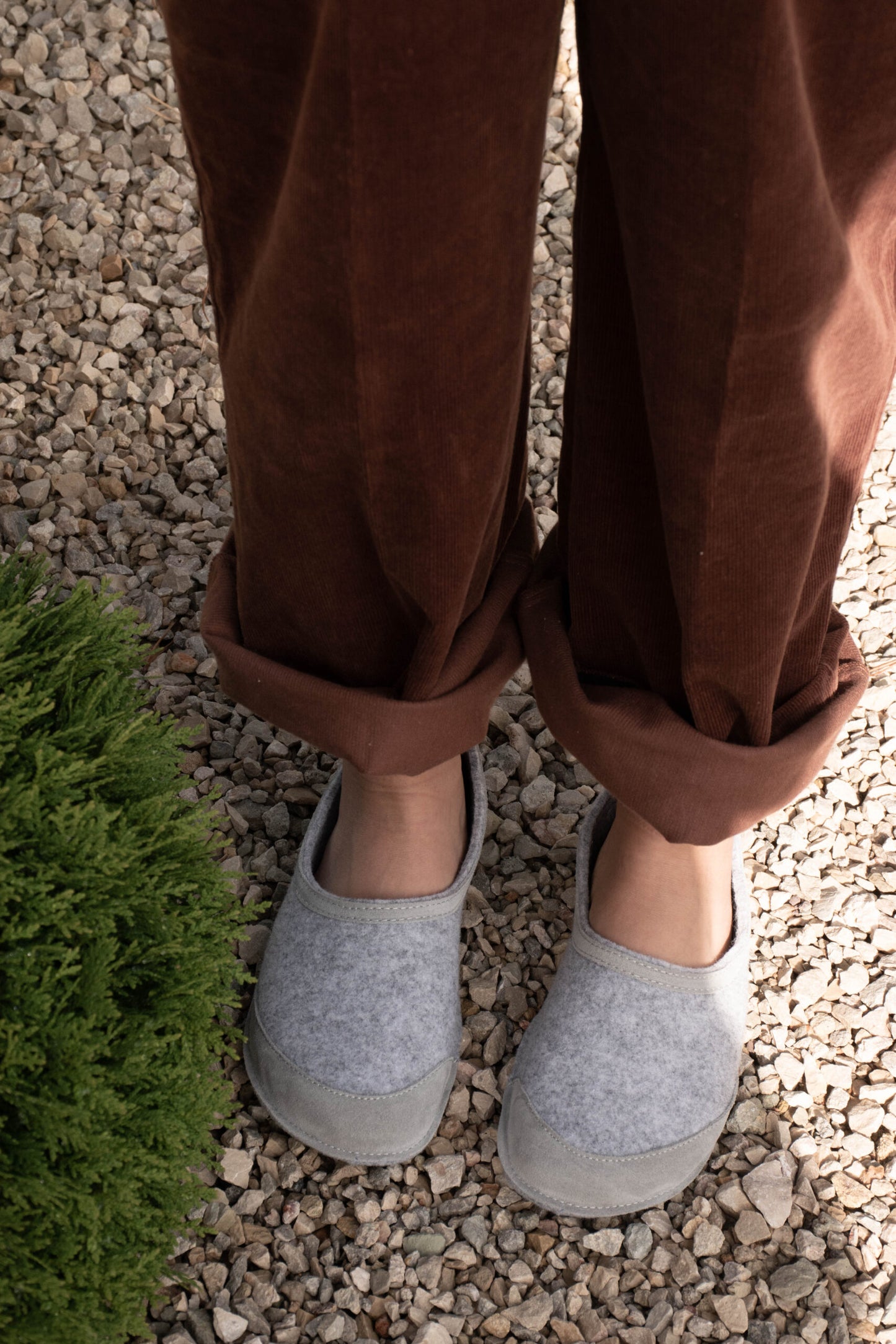 Omaking - Tossun Grey - zapatillas de casa barefoot fieltro-Oma King-Cacles Barefoot-Tienda de calzado barefoot respetuoso minimalista