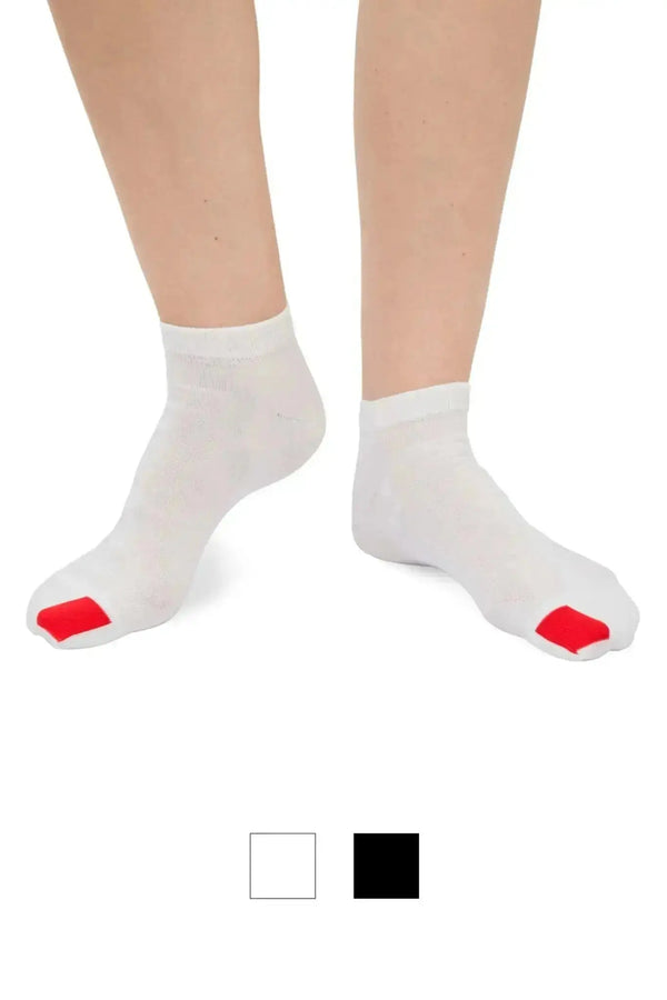 Plus12 - Zapatillas White Cotton - Calcetines respetuosos tobilleros