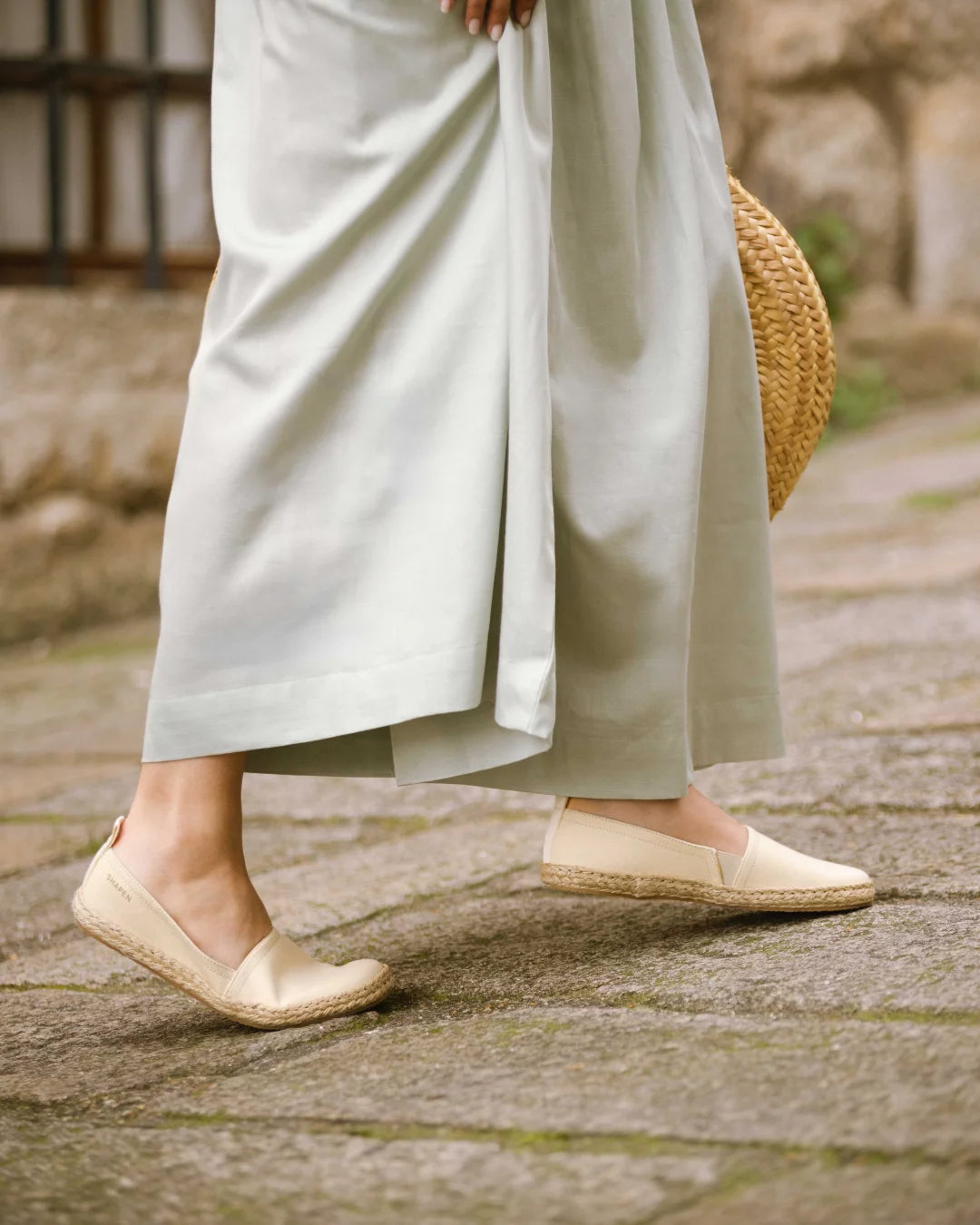 Shapen - Playa Beige - Alpargatas barefoot algodón