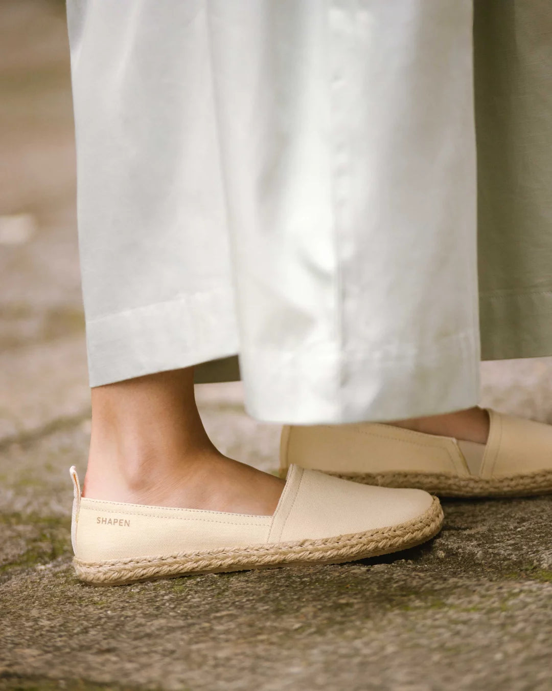 Shapen - Playa Beige - Alpargatas barefoot algodón