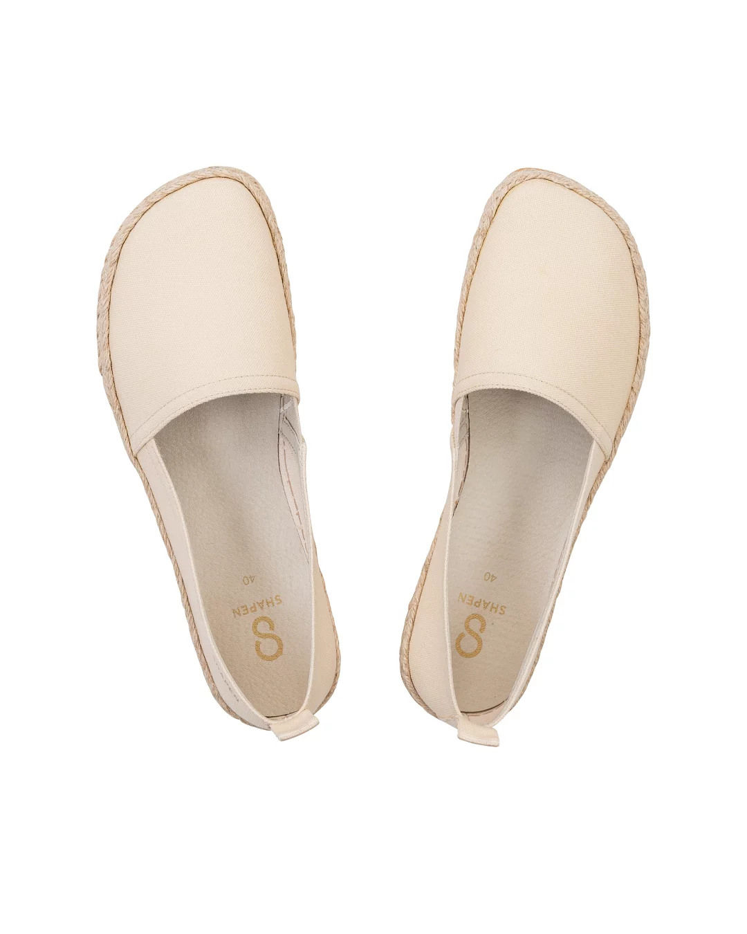 Shapen - Playa Beige - Alpargatas barefoot algodón