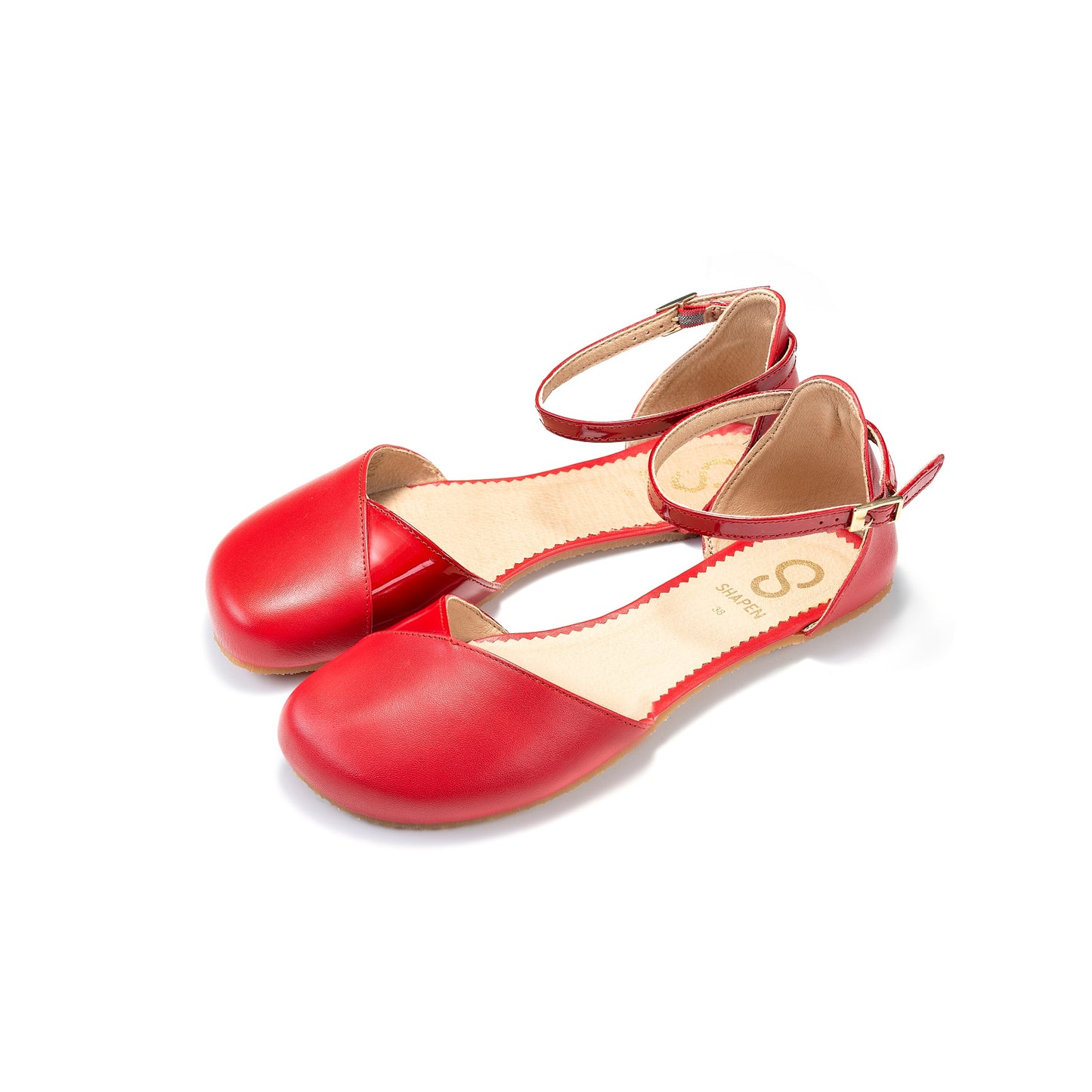 Shapen – Poppy Cherry - Bailarinas abiertas barefoot