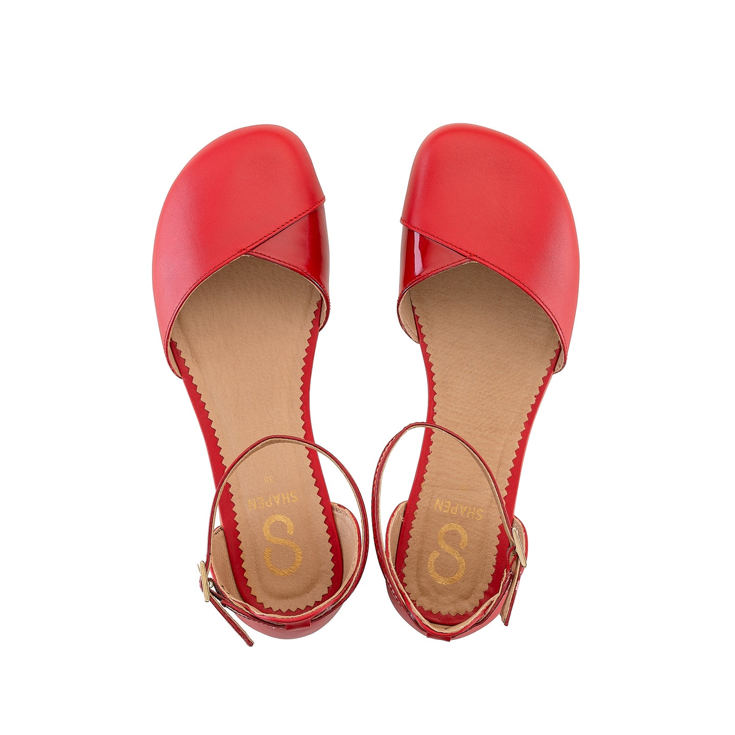 Shapen – Poppy Cherry - Bailarinas abiertas barefoot