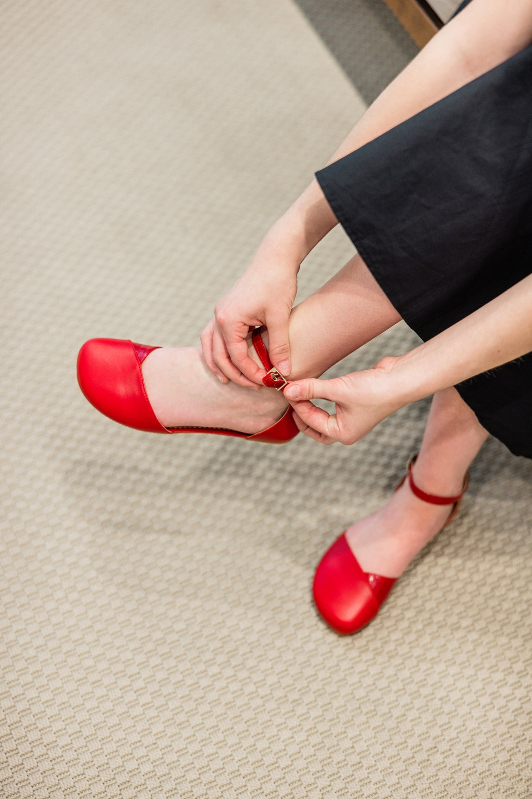 Shapen – Poppy Cherry - Bailarinas abiertas barefoot
