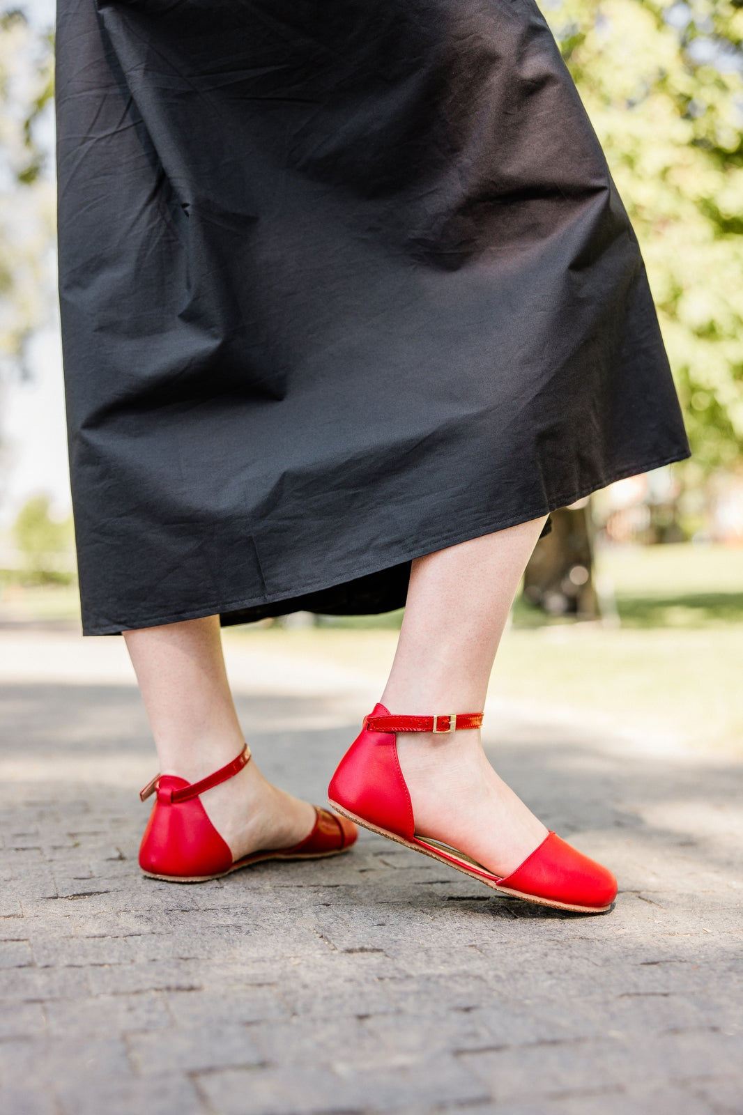 Shapen – Poppy Cherry - Bailarinas abiertas barefoot