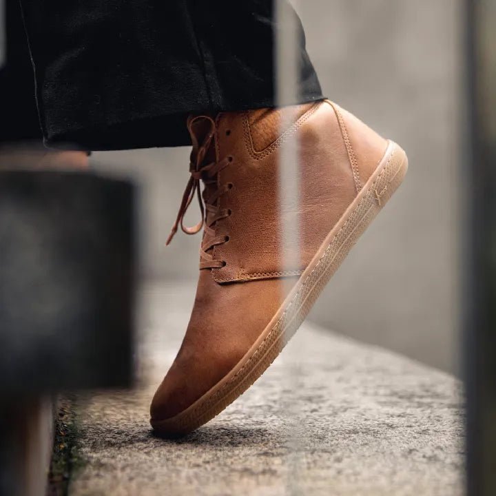 Vasky - Terry High Caramel - Botines barefoot otoñales - Cacles Barefoot