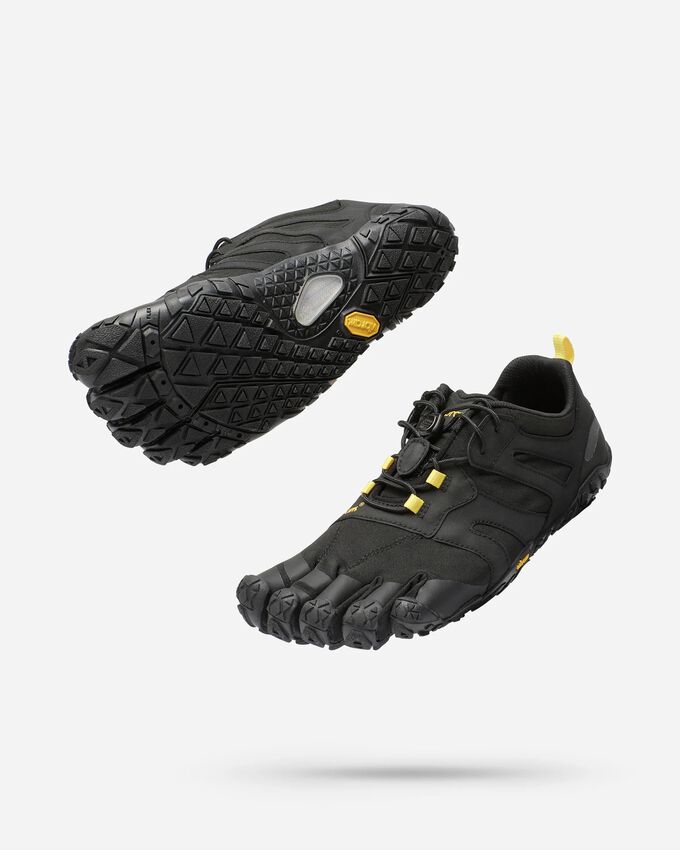 Vibram Five- V Trail 2.0 negro - Deportivas Barefoot para trail.Mujer-Vibram FiveFingers-Cacles Barefoot-Tienda de calzado barefoot respetuoso minimalista