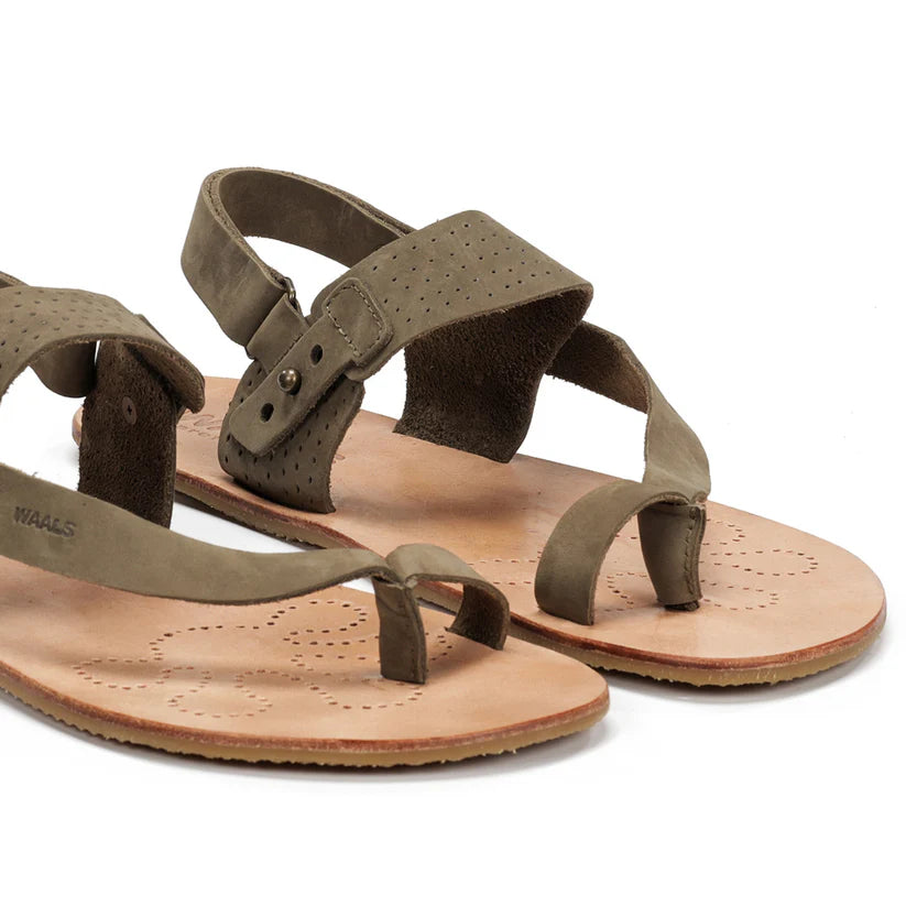 WAALS - Masai II Khaki - Sandalias barefoot hombre