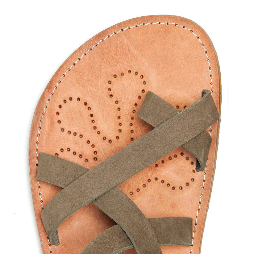 WAALS - Natur II Khaki - Sandalias barefoot-Waals-Cacles Barefoot-Tienda de calzado barefoot respetuoso minimalista