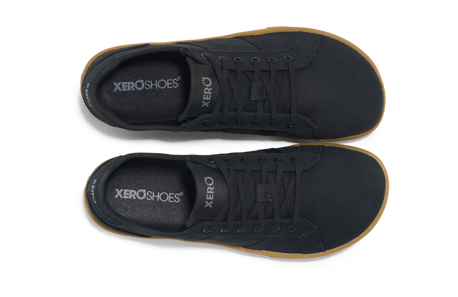 Xero Shoes - Dillon Canvas - Men Black / Gum - Lonetas de cordones barefoot