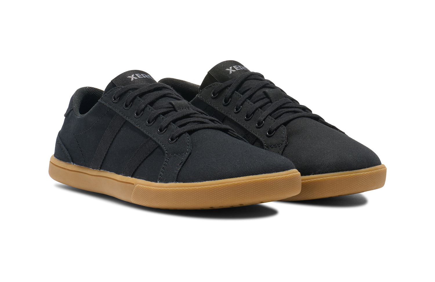 Xero Shoes - Dillon Canvas - Women Black / Gum - Lonetas de cordones barefoot