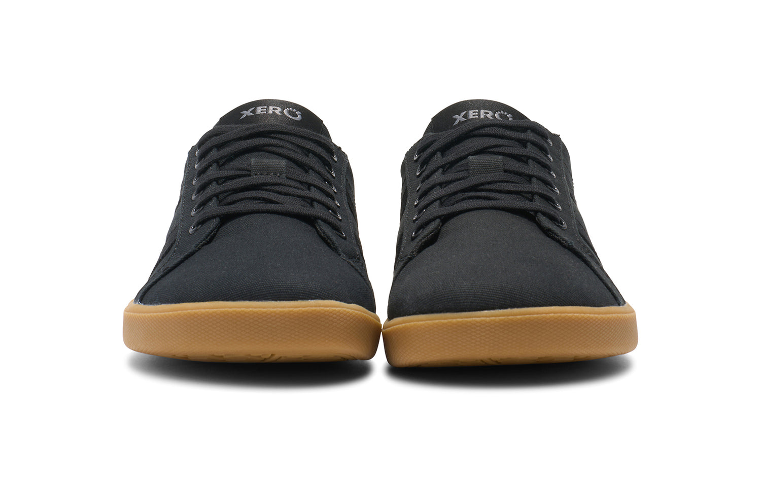Xero Shoes - Dillon Canvas - Women Black / Gum - Lonetas de cordones barefoot