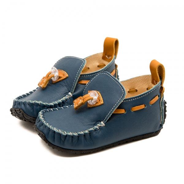Zeazoo Mocasines Tiger Azul y Camel T30