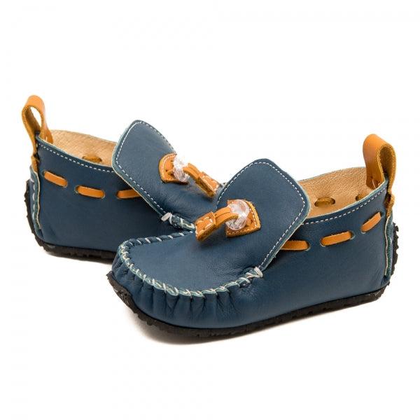 Zeazoo Mocasines Tiger Azul y Camel T30