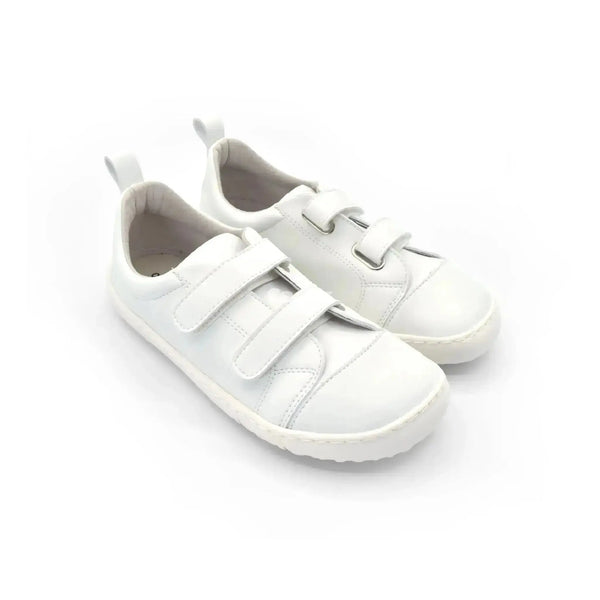 Coqueflex Iker Blanco - Zapatillas colegiales barefoot infantiles