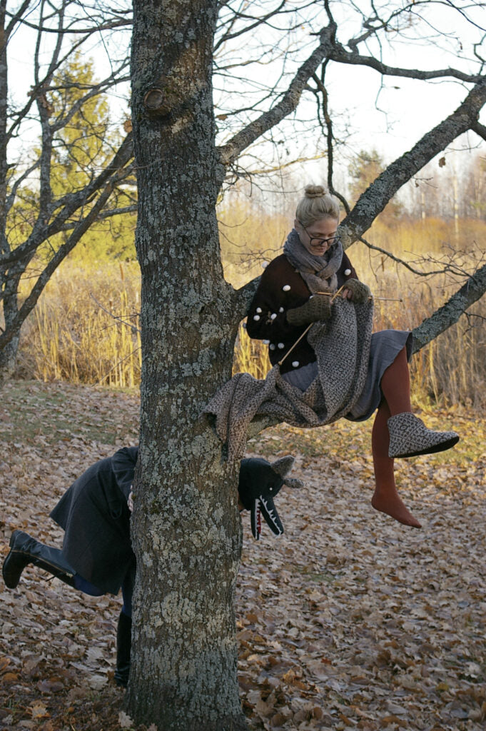 Omaking - Trolla Nordic beige - zapatillas de casa barefoot de lana