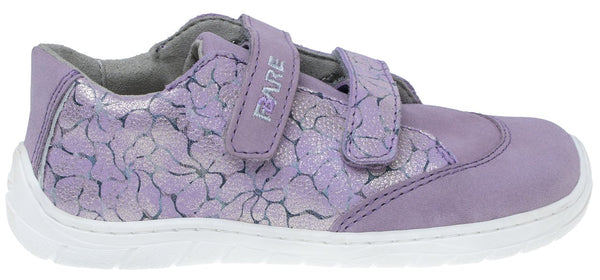 Fare Bare Kids Darianky Violet - zapatillas barefoot infantiles casual violetas con estampado floral
