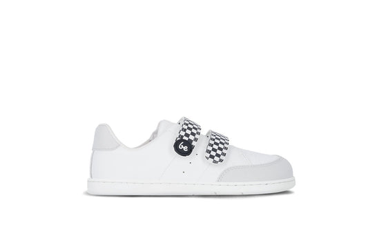 Be Lenka Kids - Energise Preschool White & Checkerboard - Zapatillas barefoot - Cacles Barefoot