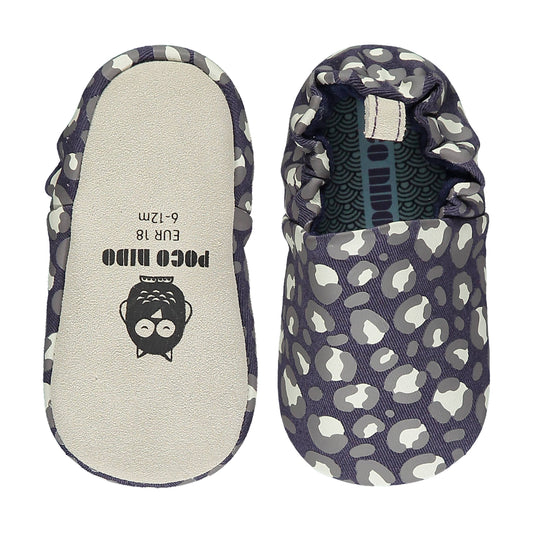 Poco Nido. Mini Shoes. Leopard Navy Baby Shoes