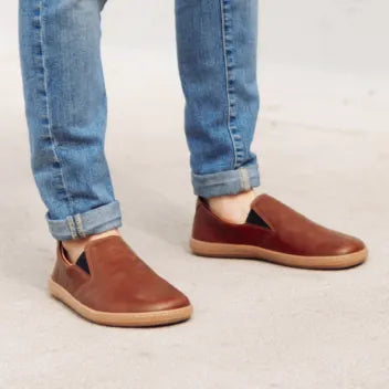 Vasky - Lerry Vegan Brown - Slip-ons barefoot-Vasky-Cacles Barefoot-Tienda de calzado barefoot respetuoso minimalista