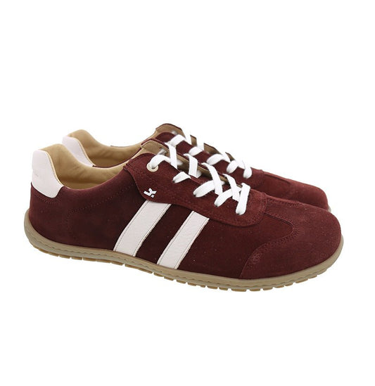 Koel Men - ILO Suede Bordo/White - Sneakers Barefoot - Cacles Barefoot