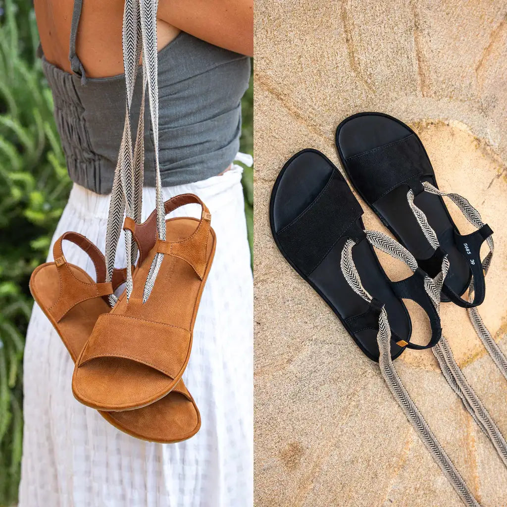 El Naturalista - Satya Black - Sandalias barefoot cinta