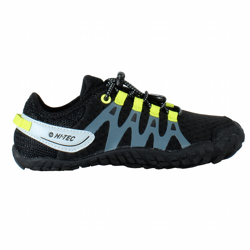 HI-Tec - Abyss Junior Black/Lime - deportivas barefoot aire libre-Hi-Tec-Cacles Barefoot-Tienda de calzado barefoot respetuoso minimalista
