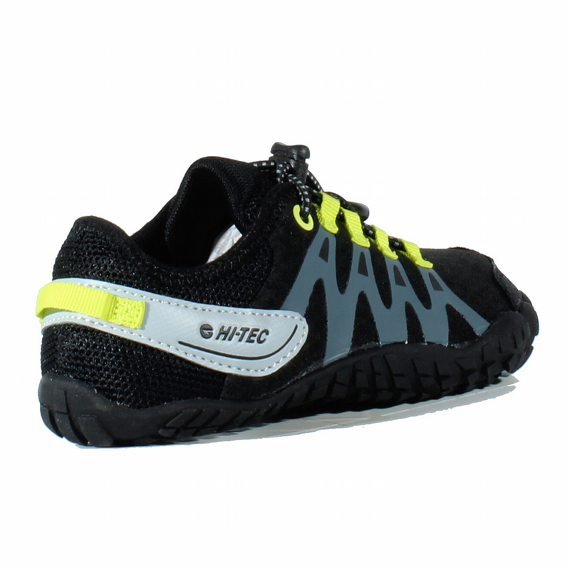 HI-Tec - Abyss Junior Black/Lime - deportivas barefoot aire libre-Hi-Tec-Cacles Barefoot-Tienda de calzado barefoot respetuoso minimalista