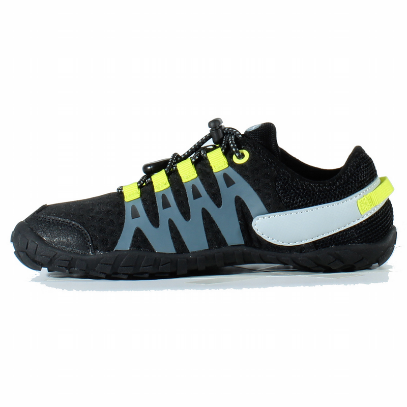 HI-Tec - Abyss Junior Black/Lime - deportivas barefoot aire libre-Hi-Tec-Cacles Barefoot-Tienda de calzado barefoot respetuoso minimalista