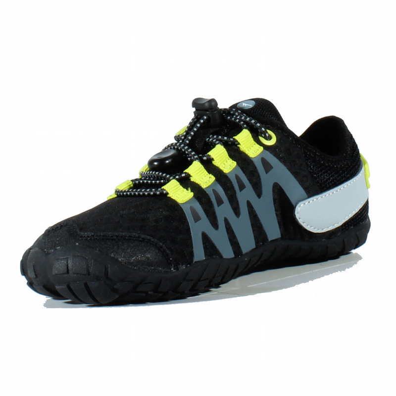 HI-Tec - Abyss Junior Black/Lime - deportivas barefoot aire libre-Hi-Tec-Cacles Barefoot-Tienda de calzado barefoot respetuoso minimalista