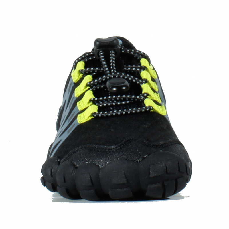 HI-Tec - Abyss Junior Black/Lime - deportivas barefoot aire libre-Hi-Tec-Cacles Barefoot-Tienda de calzado barefoot respetuoso minimalista