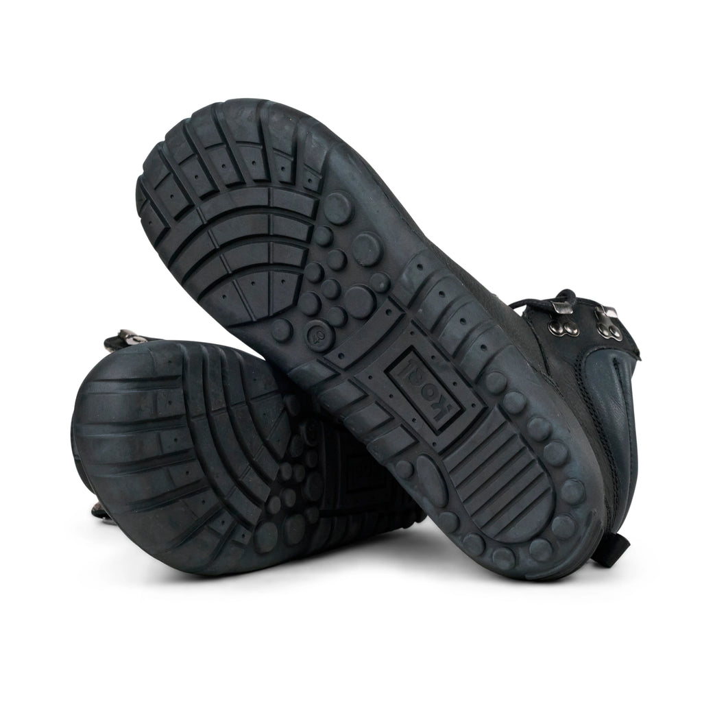 Koel Porter Lambswool Black  - Botines barefoot calientes everyday y senderismo negros