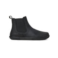 Koel Filas Merino Black - Botines Chelsea barefoot de cuero con forro de lana negros