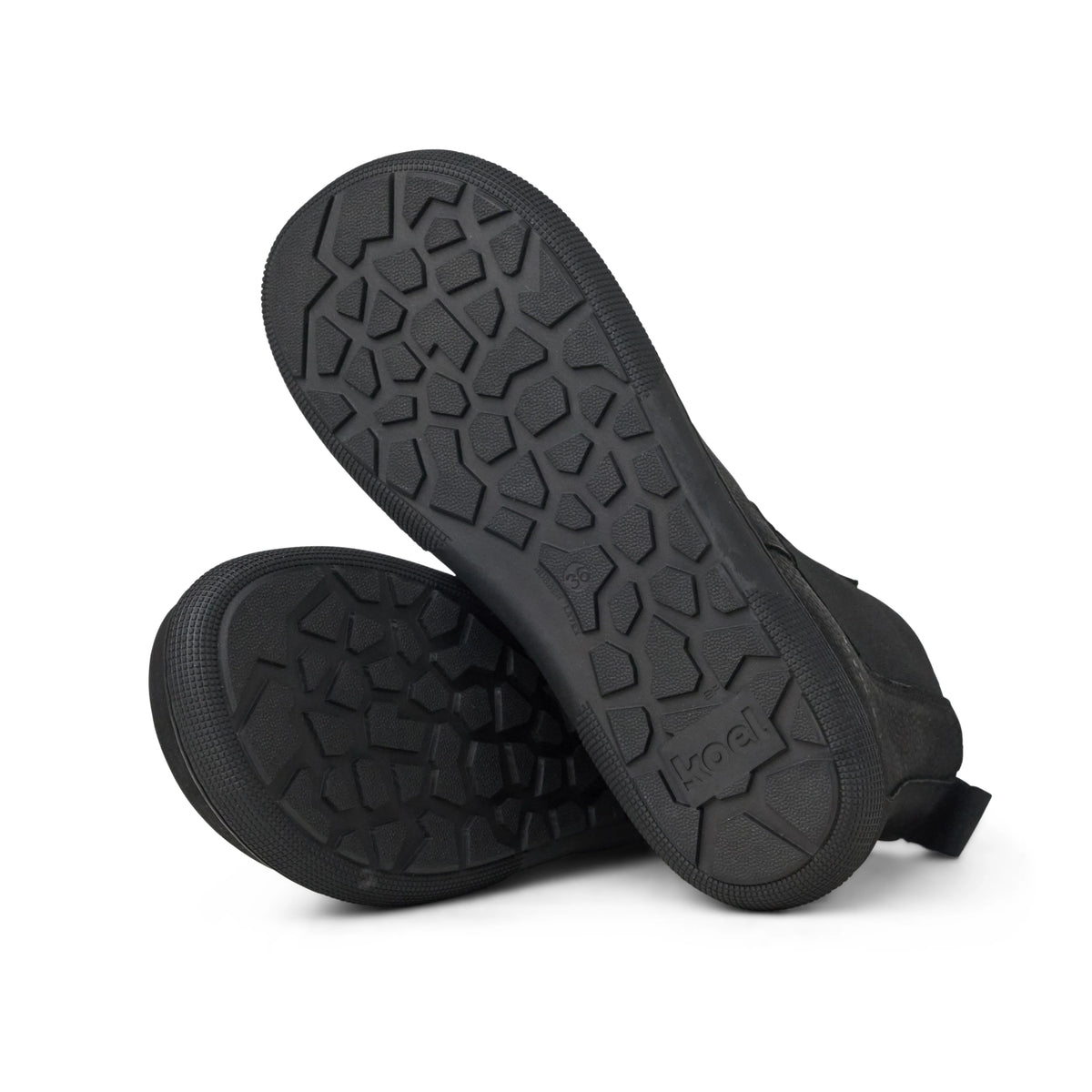 Koel Filas Merino Black - Botines Chelsea barefoot de cuero con forro de lana negros