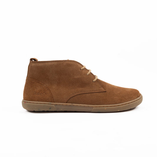 Koel - Fea Suede Eco Cognac - Botines barefoot bajos de ante