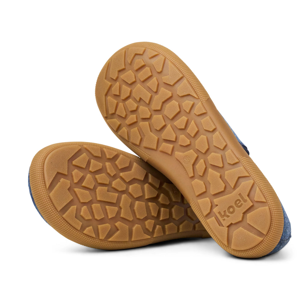 Koel Fayra Blue - zapatillas de casa barefoot unisex azules