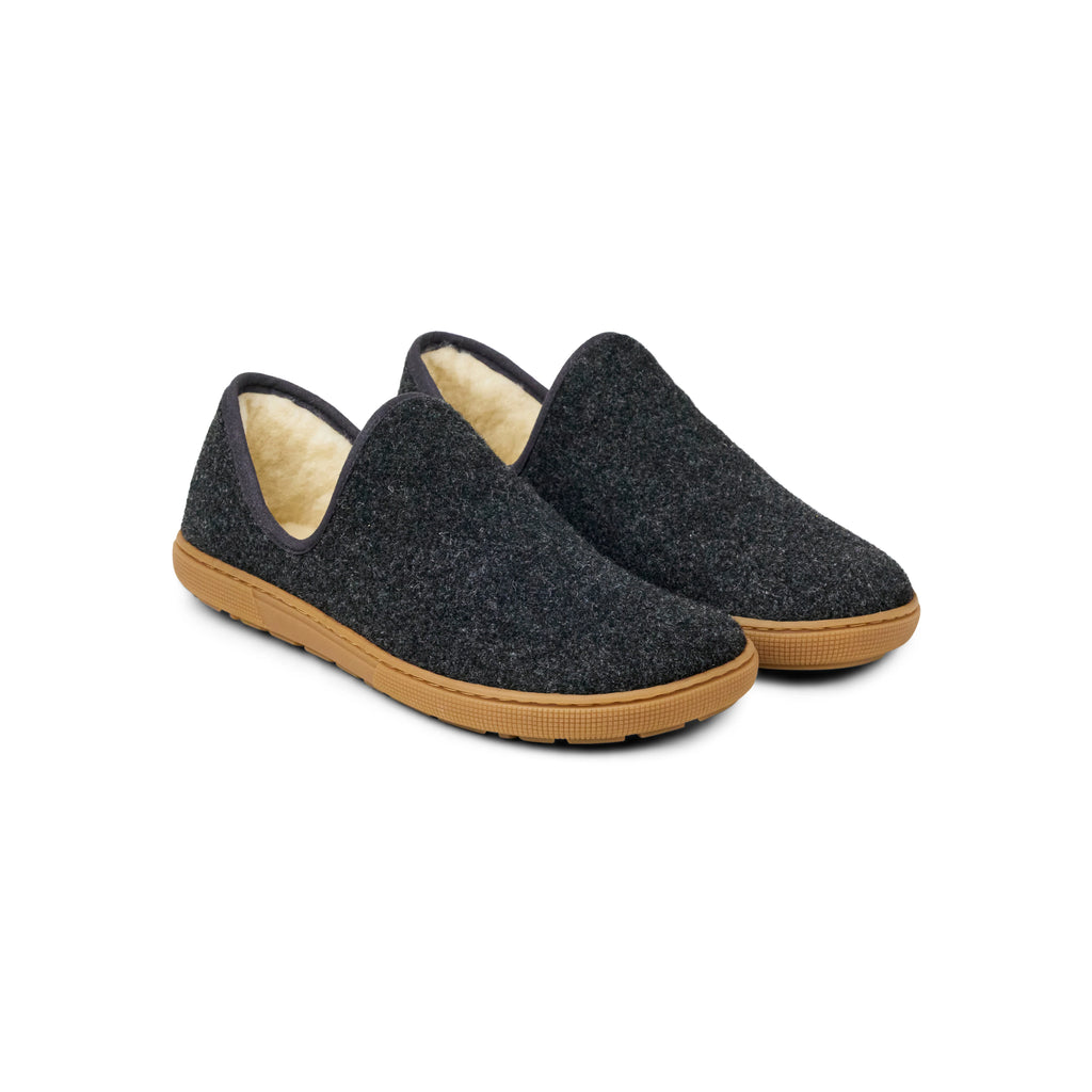 Koel Fayra Dark Grey - zapatillas de casa barefoot unisex grises oscuro