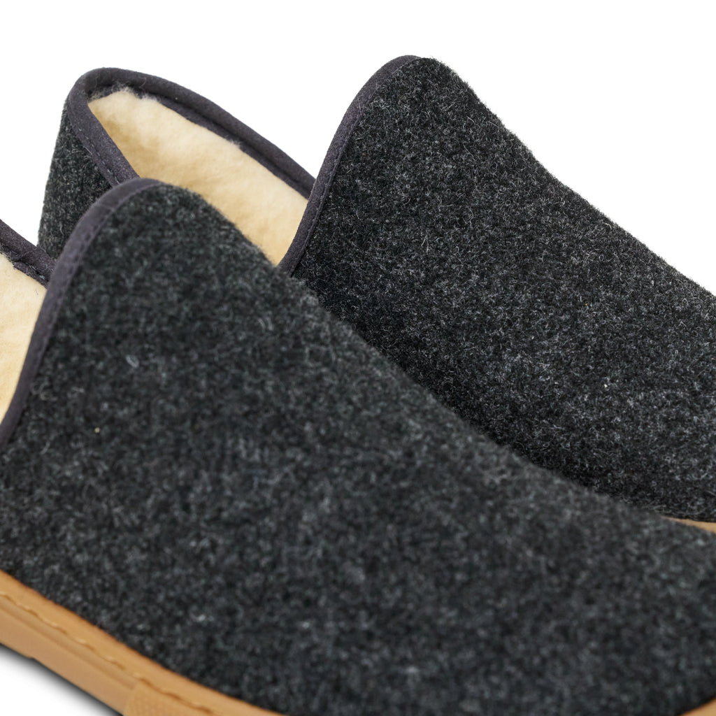 Koel Fayra Dark Grey - zapatillas de casa barefoot unisex grises oscuro
