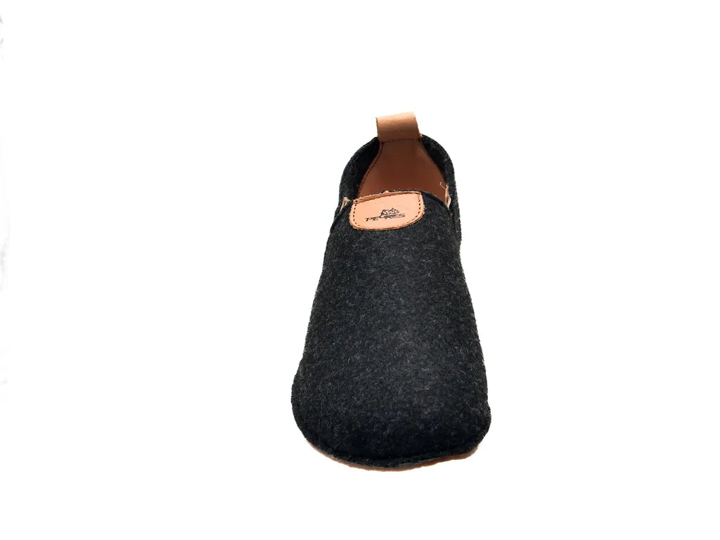 Pegres BF15U çerna - zapatillas de casa barefoot de adulto negras  Cacles Barefoot