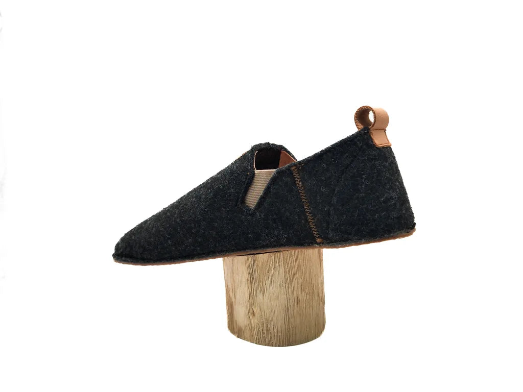Pegres BF15U çerna - zapatillas de casa barefoot de adulto negras  Cacles Barefoot