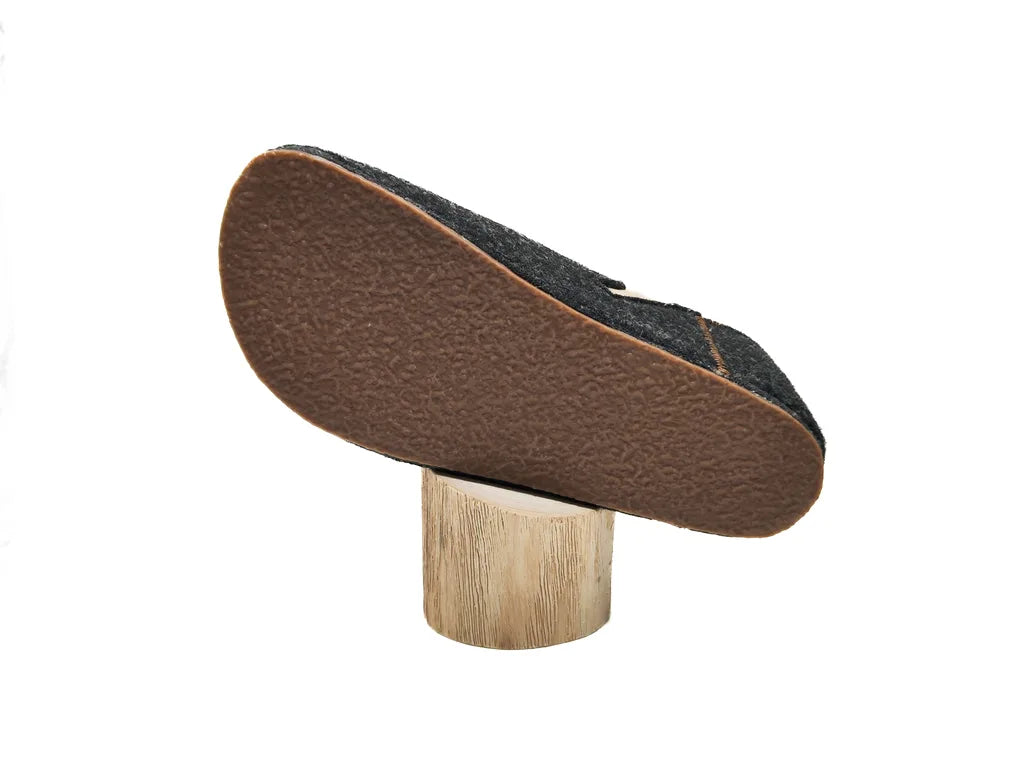 Pegres BF15U çerna - zapatillas de casa barefoot de adulto negras  Cacles Barefoot