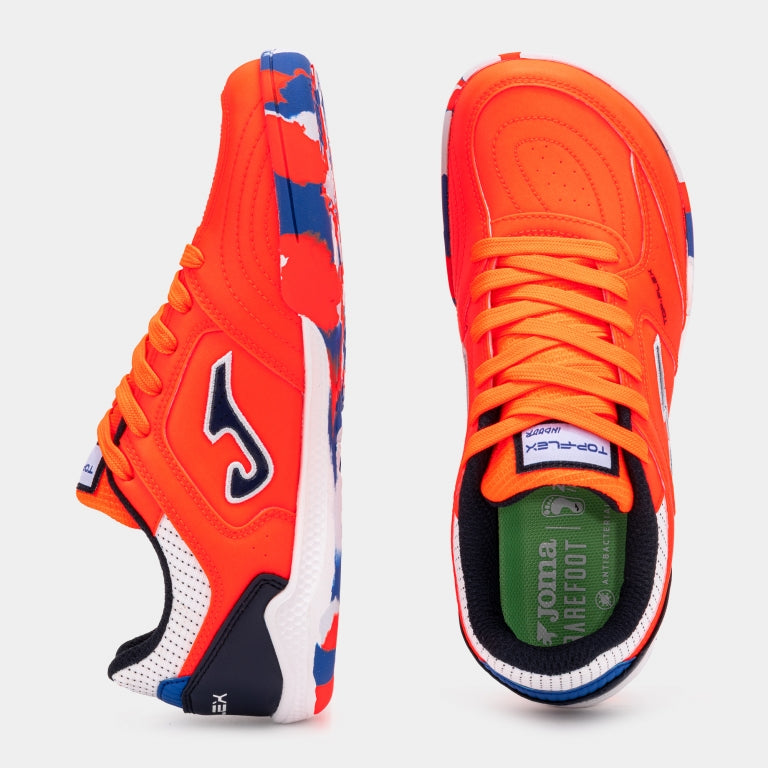 JOMA - Top Flex Junior Barefoot 2608 Naranja Indoor - Zapatillas barefoot de fútbol sala para niños grandes-Joma-Cacles Barefoot-Tienda de calzado barefoot respetuoso minimalista