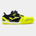JOMA - Sala Max Kids Barefoot 2609 Amarillo Flúor Indoor - Deportivas barefoot para fútbol sala