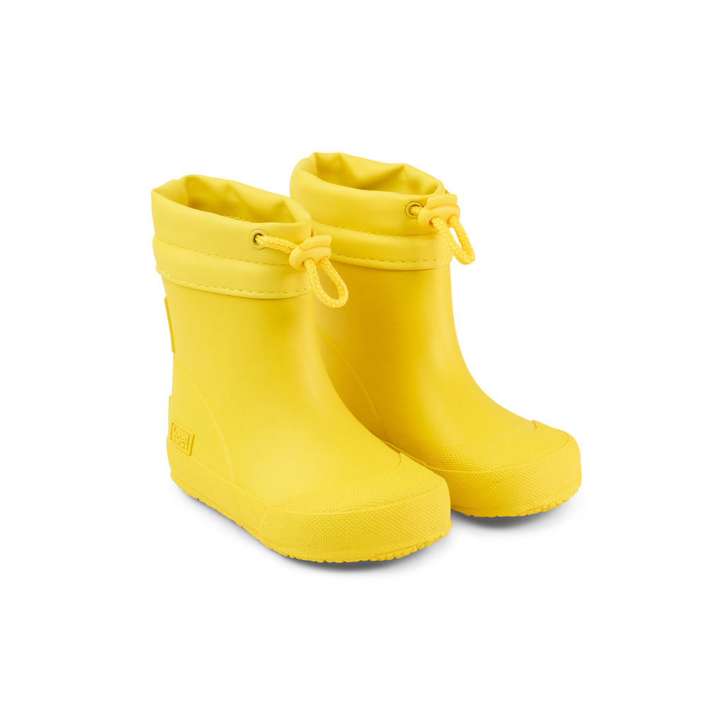 Koel Wibi Yellow - botas de agua respetuosas de primeros pasos amarillas
