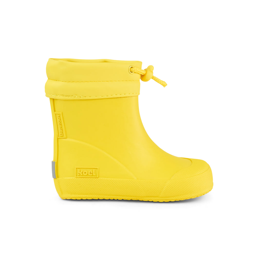 Koel Wibi Yellow - botas de agua respetuosas de primeros pasos amarillas