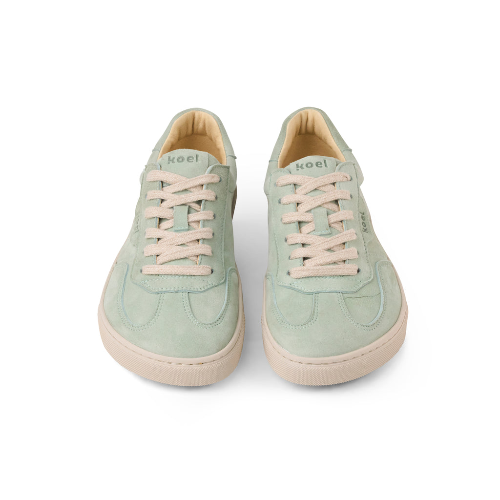 Koel Helena Suede Mint - Zapatillas barefoot urbanas de mujer en ante color menta
