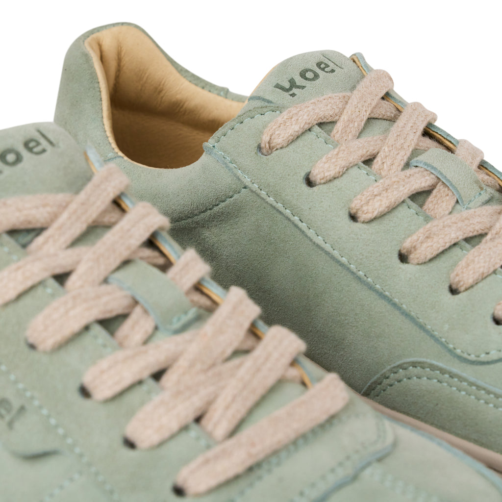 Koel Helena Suede Mint - Zapatillas barefoot urbanas de mujer en ante color menta