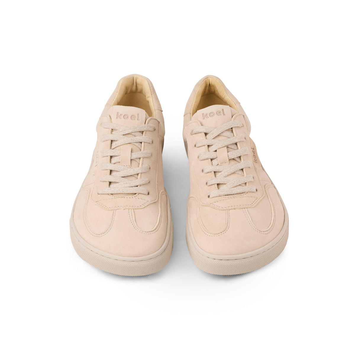 Koel Helena Suede Beige - Zapatillas barefoot urbanas de mujer en ante beige