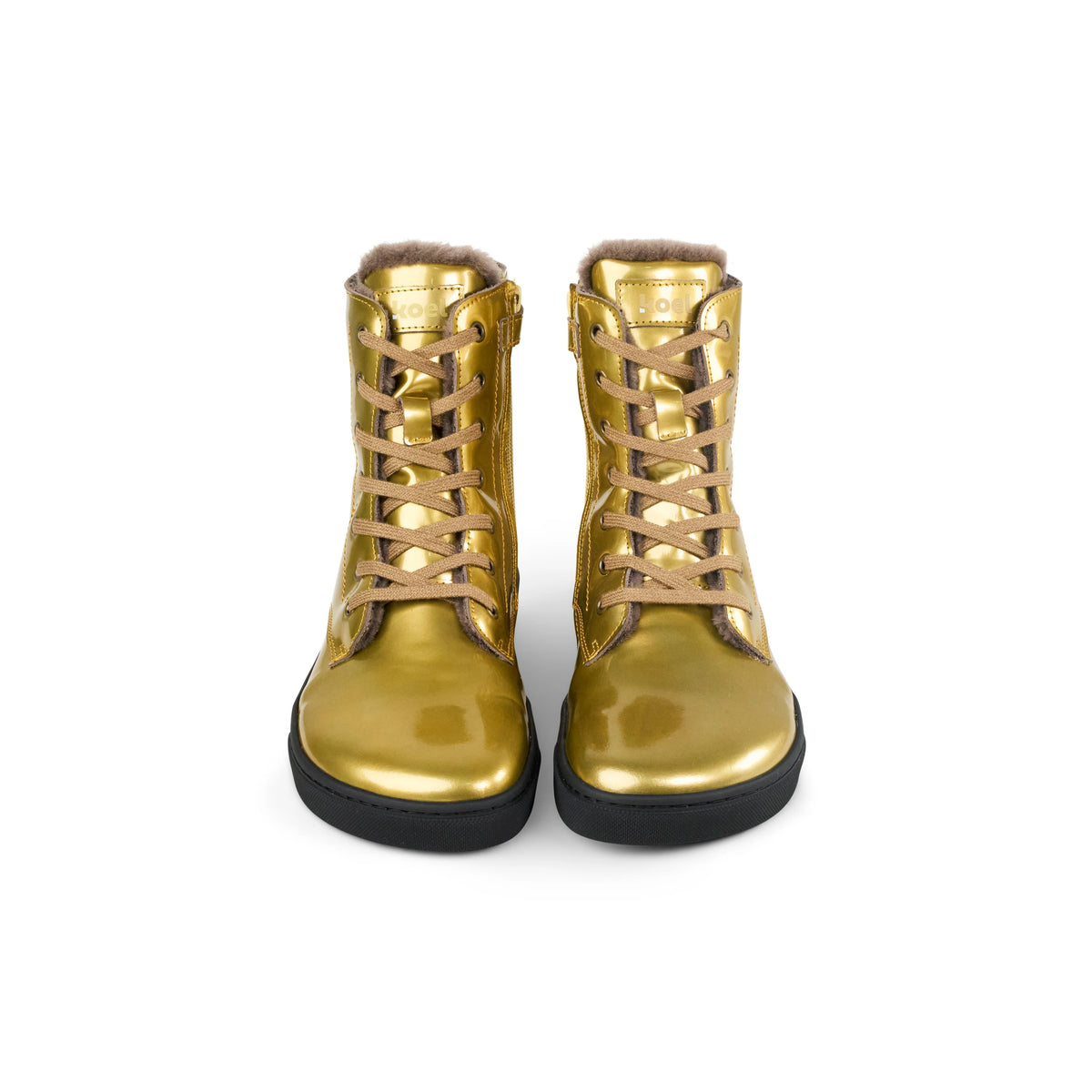 Koel Hesira Fantasy Gold - Botas barefoot calientes para mujer doradas
